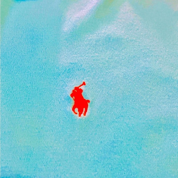 POLO by Ralph Lauren Men’s Classic Fit, Light Blue, Orange Pony Logo, Size Large - Picture 7 of 7